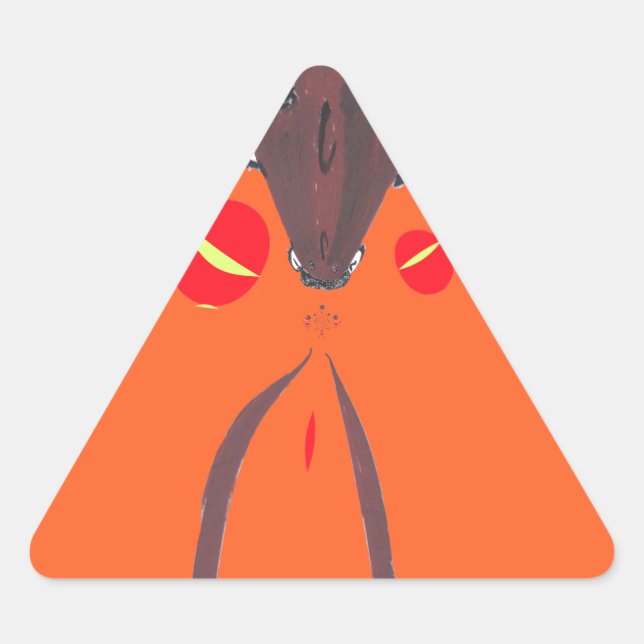 Create Your Own: I love You | Nakupenda Sana   Triangle Sticker (Front)