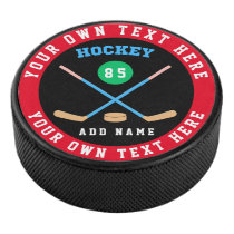 Create Your Own Ice Hockey Custom Name Number Hockey Puck