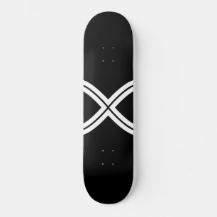 Create Your Own Infinity Template Black & White Skateboard