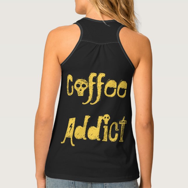 Create Your Own Inspirational Coffee Quote  Tank Top (Back)