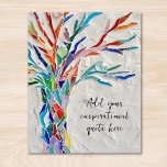 Create Your Own Inspirational Message Photo Print<br><div class="desc">This unique poster is decorated with a colorful mosaic Tree of Life design.
You can add your chosen inspirational quote or message to personalize it. 
You can edit the font,  font size,  and font color. Original Mosaic © Michele Davies.</div>