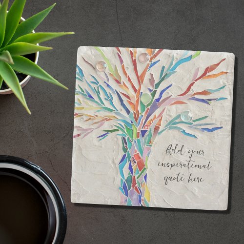 Create Your Own Inspirational Message  Stone Coaster