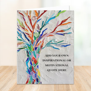Create Your Own Inspirational / Motivational  Letterpress Thank You Card