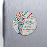 Create Your Own Inspirational Motivational Magnet<br><div class="desc">This decorative magnet features a mosaic tree in rainbow colors and space for you to add your inspirational quote.
Use the Customize Further option to change the text size,  style,  or color if you wish.
Original Mosaic © Michele Davies.</div>