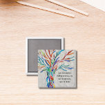 Create Your Own Inspirational / Motivational  Magnet<br><div class="desc">This decorative magnet features a mosaic tree in rainbow colors and space for you to add your own inspirational quote. Use the Customize Further option to change the text size, style or color if you wish. Because we create our own artwork you won't find this exact image from other designers....</div>