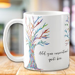 Create Your Own Inspirational Motivational Quote Coffee Mug<br><div class="desc">This unique coffee mug is decorated with a colorful mosaic Tree of Life design and stylish script typography.
Add your chosen quote or message to personalize it. 
Click Edit to change the font,  font size,  and font color.
Original Mosaic © Michele Davies.</div>