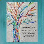 Create your own Inspirational / Motivational Quote Jigsaw Puzzle<br><div class="desc">This decorative jigsaw puzzle features a mosaic tree of life in rainbow colors and space for you to add your own inspiring quote. Use the Customize Further option to change the text size, style or color if you wish. Because we create our own artwork you won't find this exact image...</div>