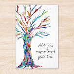 Create Your Own Inspirational Motivational Quote  Photo Print<br><div class="desc">This unique poster is decorated with a colorful mosaic Tree of Life design.
Add your chosen quote or message to personalize it. 
Click Customize Further to change the font,  font size,  and font color.
Original Mosaic © Michele Davies.</div>
