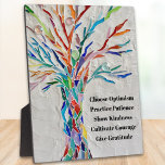 Create Your Own Inspirational/Motivational Quote Plaque<br><div class="desc">This decorative plaque features a mosaic tree in rainbow colors and an inspiring quote. The text is customizable so you can replace the quote. Use the Design Tool to change the text size, style, or color. You won't find this exact image from other designers as we create our artwork. Original...</div>