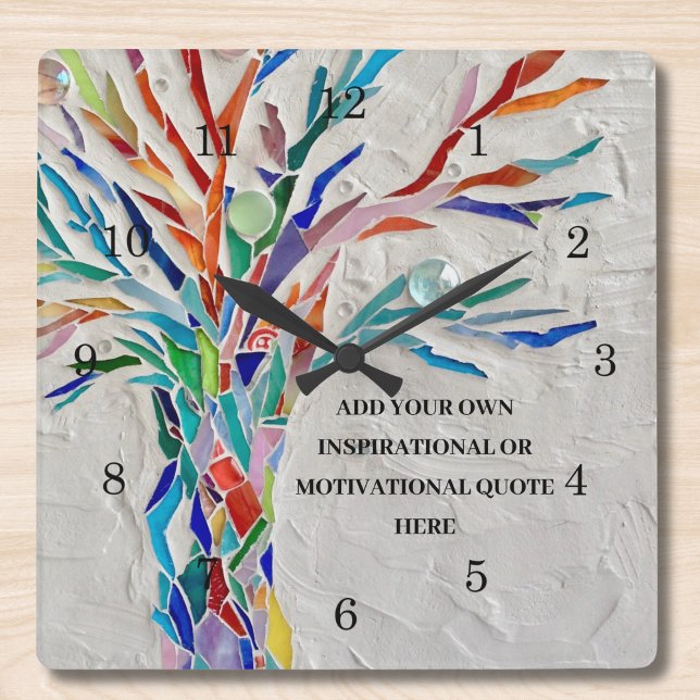 Create Your Own Inspirational/Motivational Quote Square Wall Clock (Creator Uploaded)