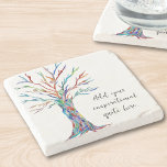 Create Your Own Inspirational Motivational Quote Stone Coaster<br><div class="desc">This unique stone coaster is decorated with a colorful mosaic Tree of Life design.
Add your chosen quote or message to personalize it. 
Click Customize Further to change the font,  font size,  and font color.
Original Mosaic © Michele Davies.</div>