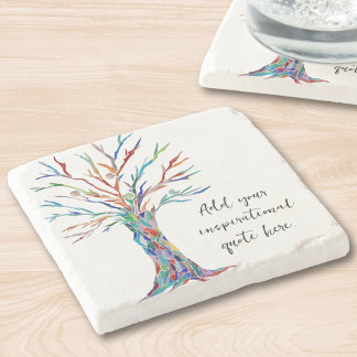 Create Your Own Inspirational Motivational Quote Stone Coaster