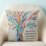 Create Your Own Inspirational/Motivational Quote  Throw Pillow<br><div class="desc">This unique pillow is decorated with a colorful mosaic Tree of Life design.
Add your chosen quote to personalize this pillow. 
Click Customize Further to edit font,  font size and font color.
Original Mosaic © Michele Davies.</div>