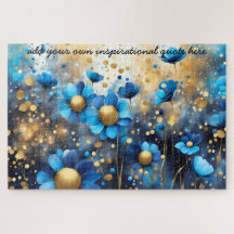 create your own inspirational quote,blue floral