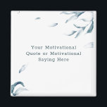 Create Your Own Inspirational Quote Blue Flower Magnet<br><div class="desc">Create your own motivational or inspirational magnet. Navy blue abstract watercolor flower background and modern typeface to customize your quote. You can add your own text to the magnet by clicking on Personalize this template. The font and font color can be changed. For custom orders contact me at byDivineBlissStudio@gmail.com.</div>