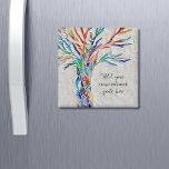 Create Your Own Inspirational Quote Magnet<br><div class="desc">This unique magnet is decorated with a colorful mosaic Tree of Life design.
Add your chosen inspirational quote or message to personalize it. 
You can edit the font,  font size,  and font color. Original Mosaic © Michele Davies.</div>