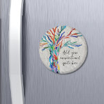 Create Your Own Inspirational Quote Magnet<br><div class="desc">This unique magnet is decorated with a colorful mosaic Tree of Life design.
Add your chosen inspirational quote or message to personalize it. 
You can edit the font,  font size,  and font color. Original Mosaic © Michele Davies.</div>