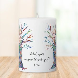 Create Your Own Inspirational Quote  Pillar Candle