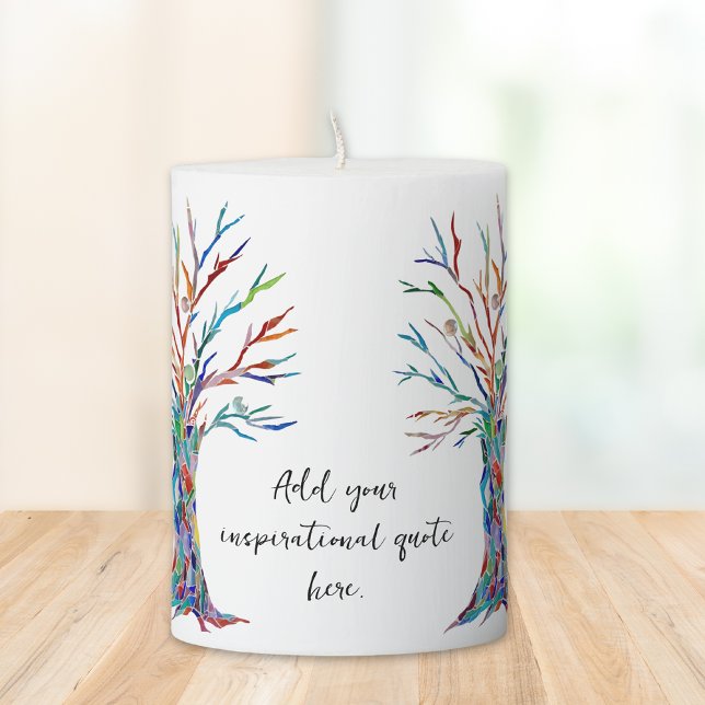 Create Your Own Inspirational Quote  Pillar Candle (Creator Uploaded)