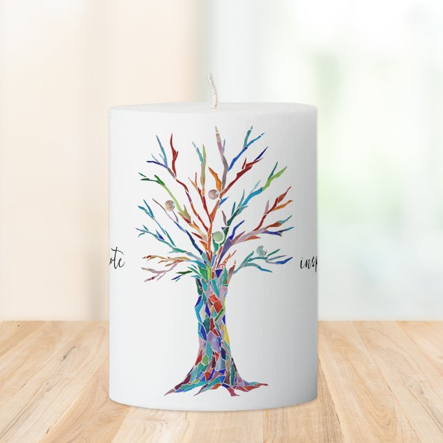 Create Your Own Inspirational Quote  Pillar Candle (Creator Uploaded)