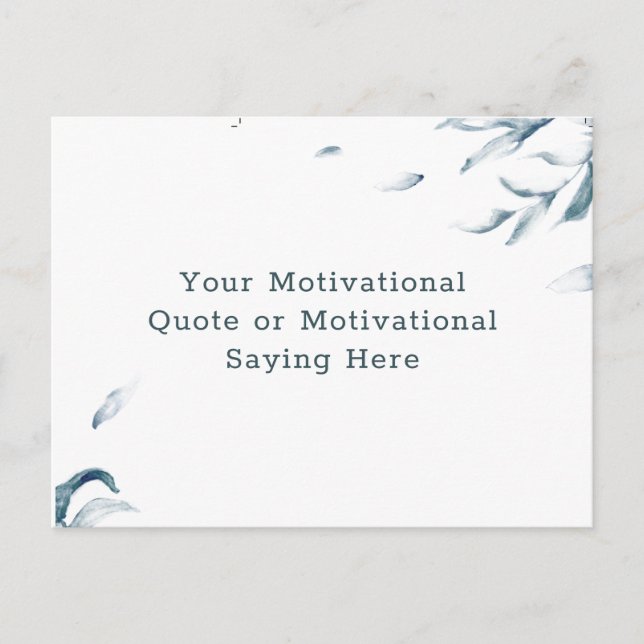 Create Your Own Inspirational Quote Watercolor Pos Postcard (Front)