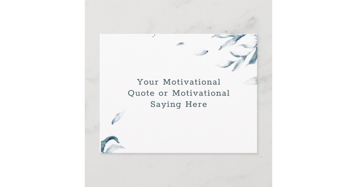 Create Your Own Inspirational Quote Watercolor Postcard | Zazzle