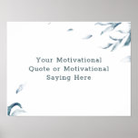 Create Your Own Inspirational Quote Watercolor  Poster
