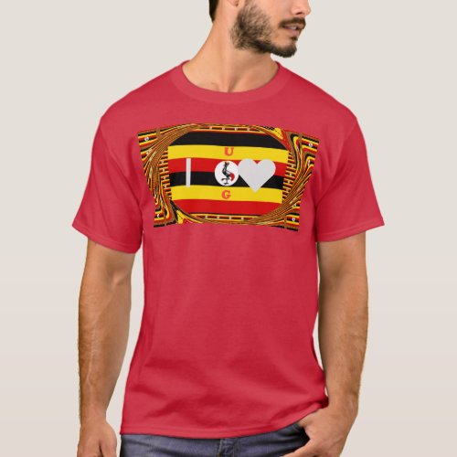 Create Your Own Inspiring lovely  I Love Uganda T_Shirt