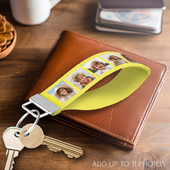 Create Your Own Instagram 11 Photo Collage Wrist Keychain by MarshEnterprises at Zazzle