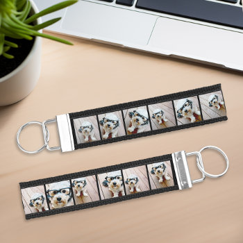 Create Your Own Instagram 12 Photo Collage Wrist Keychain by MarshEnterprises at Zazzle