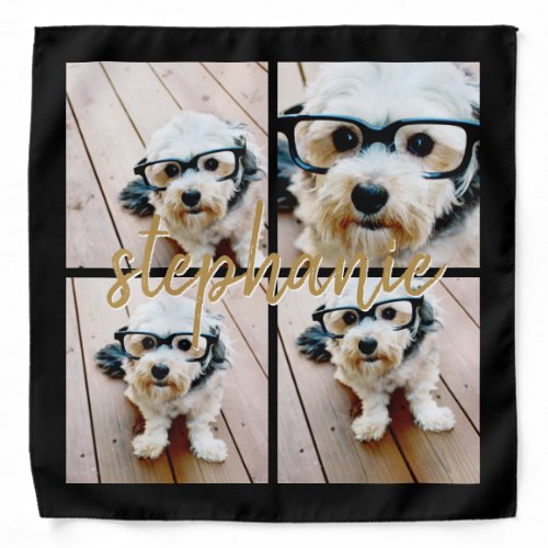 Create Your Own Instagram 4 Photo Collage Bandana