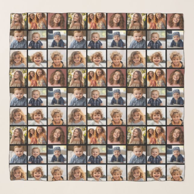Create Your Own Instagram 9 Photo Collage Scarf (Front)
