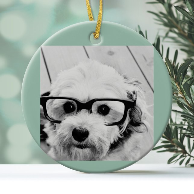 Create Your Own Instagram Art Ceramic Ornament (Personalized Photo Ornament)