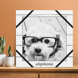 Create Your Own Instagram Art - rustic background Canvas Print<br><div class="desc">A great way to display your square photos from your online account.  Add one square photo to make a great memento. If you need to adjust the text or picture,  click on the customize link.</div>