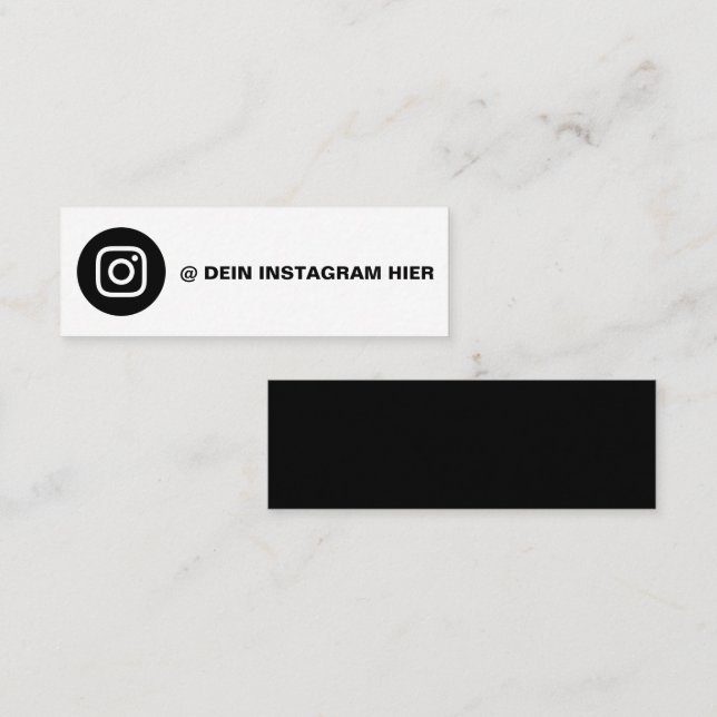 Create your own Instagram Business Card (Front/Back)