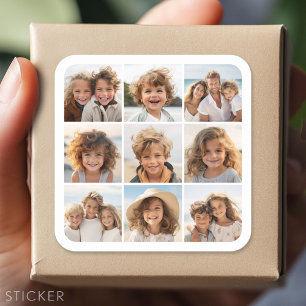 Create Your Own Instagram Collage 9 Photo Square Sticker