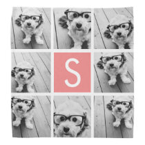 Create Your Own Instagram Collage Custom Monogram Bandana Create Your Own Instagram Collage Custom Monogram Bandana