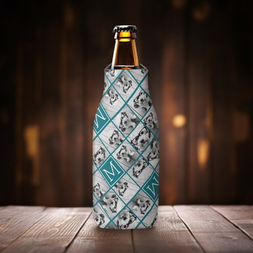 Create Your Own Instagram Collage Custom Monogram Bottle Cooler