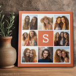 Create Your Own Instagram Collage Custom Monogram Ceramic Tile<br><div class="desc">Use 8 square photos to create a unique and personal gift. If you need to adjust the pictures,  click on the customize tool to make changes.</div>