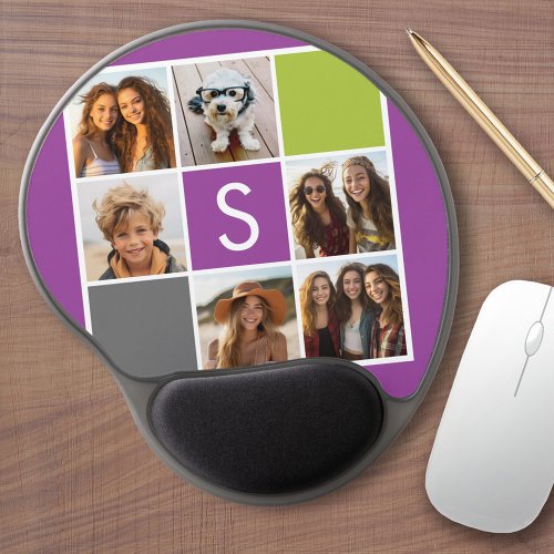 Create Your Own Instagram Collage Custom Monogram Gel Mouse Pad