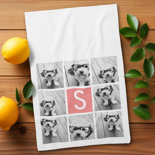 Create Your Own Instagram Collage Custom Monogram Kitchen Towel