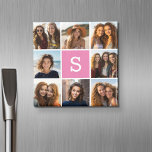 Create Your Own Instagram Collage Custom Monogram Magnet<br><div class="desc">You can use 8 square or Instagram photos for this design. Use 8 square photos to create a unique and personal gift. Or you can keep the hipster puppy and make a trendy keepsake. If you need to adjust the pictures,  click on the customize tool to make changes.</div>