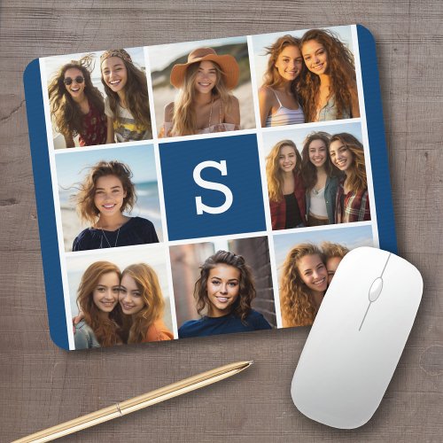 Create Your Own Instagram Collage Custom Monogram Mouse Pad