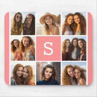 Create Your Own Instagram Collage Custom Monogram Mouse Pad