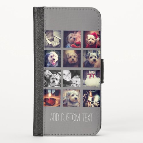 Create Your Own Instagram Collage Custom Text iPhone X Wallet Case