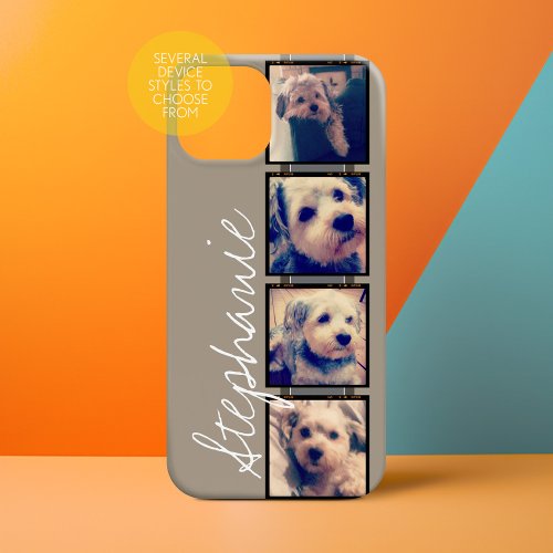 Create Your Own Instagram Collage _ linen beige iPhone 15 Plus Case