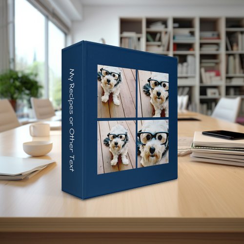 Create Your Own Instagram Collage Navy 4 Pictures Binder