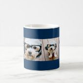 Create Your Own Instagram Collage Navy 4 Pictures Coffee Mug (Center)