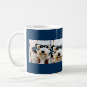 Create Your Own Instagram Collage Navy 4 Pictures Coffee Mug (Left)