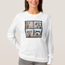 Create Your Own Instagram Collage Navy 4 Pictures T-Shirt Create Your Own Instagram Collage Navy 4 Pictures T-Shirt